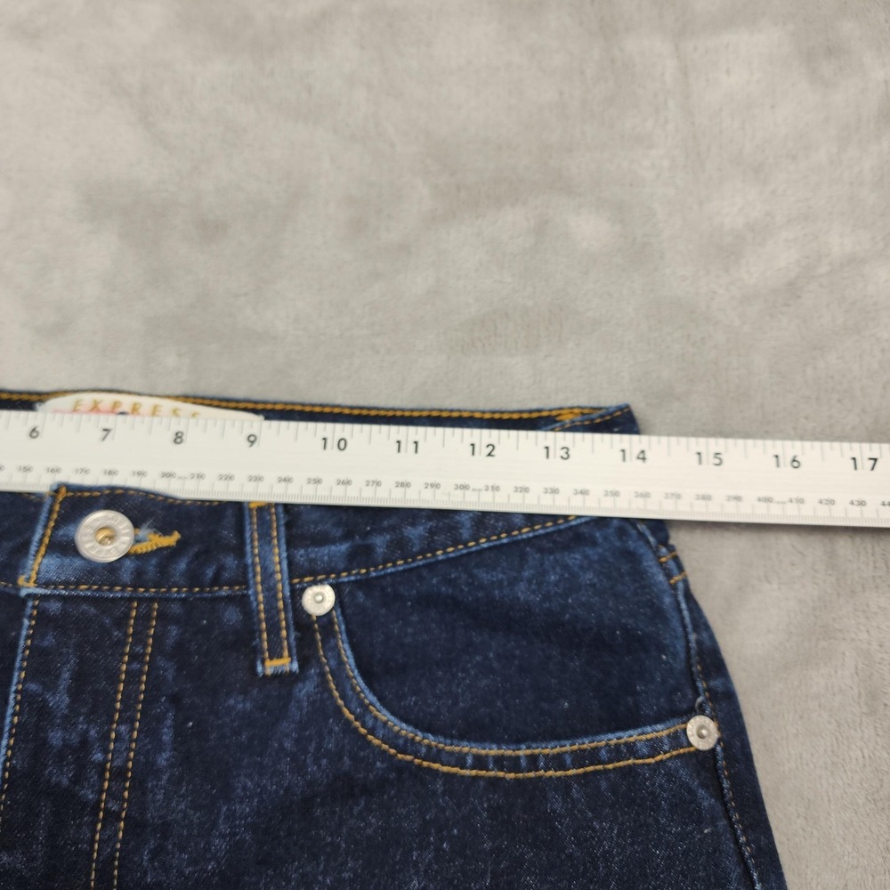 Vintage Express Bleus Jeans Womens 9/10S Blue Dark Wash Extreme Flare Leg Casual - Picture 8 of 12